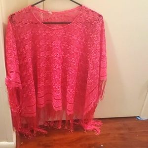 Pink poncho